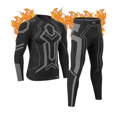 Immagine di MEETWEE Biancheria Intima Termica Invernale da Uomo Intimo Termico Traspirante Asciugatura Rapida Set Autunno e Inverno attività Outdoor Sci Basket Running Warm