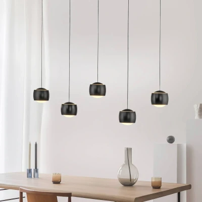 Immagine di JUST LIGHT. Lampada a sospensione Ballini LED, nera, 3 luci, Switchmo