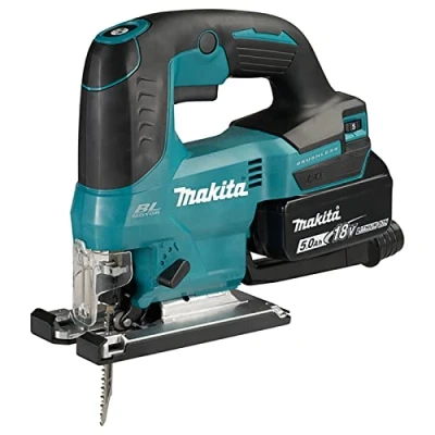 Immagine di Makita DJV184RTJ 18V Li Ion LXT Brushless Jigsaw completo di 2 batterie da 5,0 Ah e caricatore fornito in una custodia Makpac