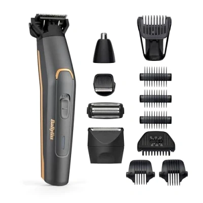 Immagine di BaByliss MT987E Multi Trimmer Graphite Precision 12 in 1, Cordless, Testina di precisione, corpo, barba, naso/orecchie, rasatura