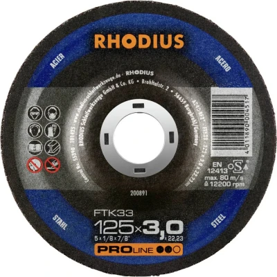 Immagine di Rhodius, Lama, Dischi da taglio FTK 33 200891 125x3,0x22,23 acciaio