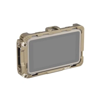 Immagine di Nitze Gabbia per monitor Atomos Ninja/Ninja Ultra/Ninja V/Ninja V Plus/Shinobi/ZATO Connect con morsetto cavo HDMI, Cold Shoe incorporato e guida NATO JT A05A