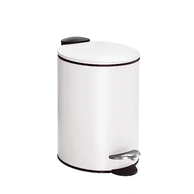 Immagine di Silence Pattumiera da bagno in metallo, colore: bianco, dimensioni: secchio 3 litri
