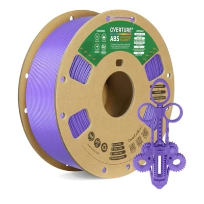 Immagine di OVERTURE Filamento ABS 1.75mm, 1kg Bobina(2.2lbs), Precisione Dimensionale +/ 0.03 mm, per Stampante 3D (Viola)
