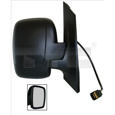 Immagine di Specchio retrovisore esterno Tyc 309 0182 Sx nero per regolazione elettrica specchio, convesso, termico, ribaltabile/ripiegabile elettricamente