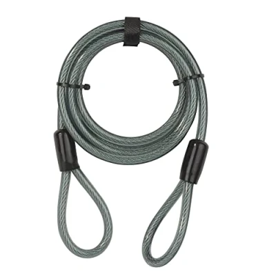 Immagine di Yale Cavo di sicurezza per bici e moto YC1/10/220/1, lunghezza 2200 mm, in acciaio flessibile,rivestito vinile ultraflessibile