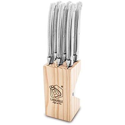 Immagine di Laguiole Style de Vie Coltello da bistecca Premium Line, spessore 1,8 mm, 6 pezzi, acciaio inossidabile