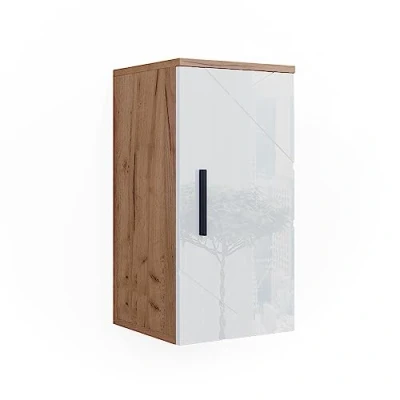 Immagine di Vicco Mobile bagno Irma, Bianco lucido/oro power oak, 30 x 59 cm con ripiano