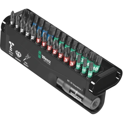 Immagine di Wera BC Impaktor/30 Bit Check 05057690001 Kit inserti 30 parti Croce Phillips, Pozidriv, TORX interno, Brugola interna Tecnologia Impaktor