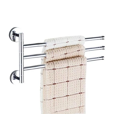Immagine di Phoewon, anello porta asciugamani Sus, in acciaio inox 304, moderno gancio da appendere, supporto rotondo bagno con montaggio a parete Swing Towel Rack