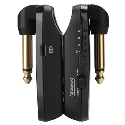Immagine di NUX B 2 Wireless Guitar System 2.4GHz Ricaricabile 4 Canali Audio Trasmettitore Ricevitore 4ms Latenza (Nero)