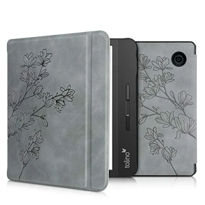 Immagine di kwmobile Custodia eReader Compatibile con Tolino Vision 5 Cover eBook Reader Flip Case Magnetica Pelle PU Magnolie