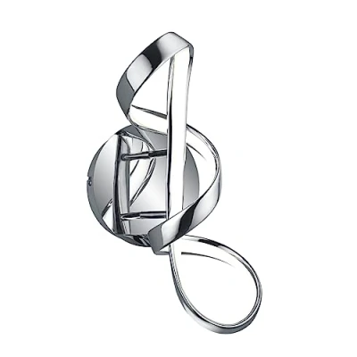 Immagine di Reality, Applique, Perugia incl. 1 x LED,SMD,18,0 Watt,4000K,2400 Lm. Plastica, Bianco, Finitura: Metallo, Cromo L:22,0cm, A:40,0cm, P:17,0cm Dimmerabile tramite interrutto,4000K