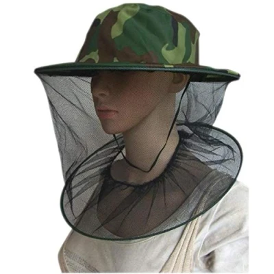 Immagine di PPX 2 Pack Camouflage Apicoltura Apicoltore Anti zanzara Ape Bug Insetto Fly Mask cap Hat con Testa Net Mesh Protezione del Viso Attrezzature per la Pesca all&#039;aperto