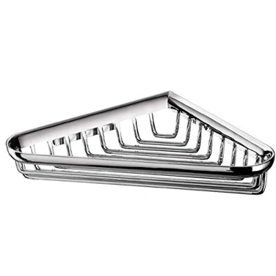 Immagine di Emco Cestino angolare in Spugna System 2 con Montaggio a Parete Nascosto, Zinco pressofuso, Cromato, Metallo, Standard