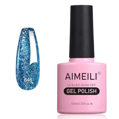 Immagine di AIMEILI Smalto Semipermanente in Gel UV LED per Unghie Kit Smalti Semipermanenti Soak off Colori Manicure Flash di Esplosione Autunnale e Invernale (646) 10ml