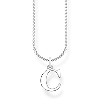 Immagine di Thomas Sabo Collana da Donna con Lettera C in Argento Sterling 925, Lunghezza 38 45 cm