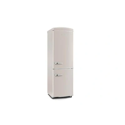 Immagine di Severin Frigorifero Congelatore combinato Total NoFrost, Posa libera, Larghezza 60 cm, 315 L, Classe E, Veggibox inclusa, Retrò, Crema, RKG 8999