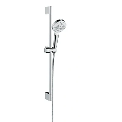 Immagine di hansgrohe Crometta Set doccia 1 getto EcoSmart 9 l/min con asta 65 cm, bianco/cromo, 26535400