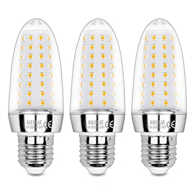Immagine di SAUGLAE Lampadine LED da 15W, 120W a Incandescenza Equivalenti, Bianco Caldo 3000K, 1700Lm, E27 Vite Edison, 3 Pezzi