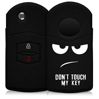 Immagine di kwmobile Custodia Coprichiave Compatibile con Mazda 2 tasti Cover Copritelecomando Chiave Auto Copri Chiavi Macchina Don&#039;t touch my Key
