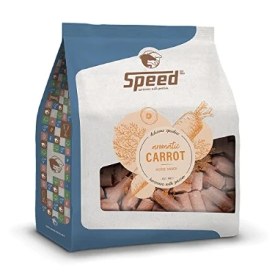 Immagine di Speed Delicious speedies Carrot, leckerli con sapore di carota, spuntino aromatico per ogni cavallo, i migliori ingredienti, semplicemente pratico (5 kg)