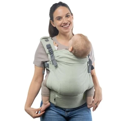 Immagine di Boba X zaino portabebè, neonato e bambini piccoli, da porteo per bambino, regolabile, marsupio ergonomico, 3 a 20 kg (Linen Willow_, 1 pezzo (confezione 1)