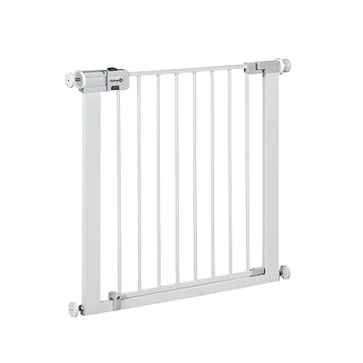 Immagine di Safety 1st Secure Tech Metal Cancelletto Di Sicurezza In Metallo Per Bambini, Porte, Scale, Vani Con Apertura 73 80 Allungabile Fino A 136 Estensioni Vendute Separatamente, Bianco