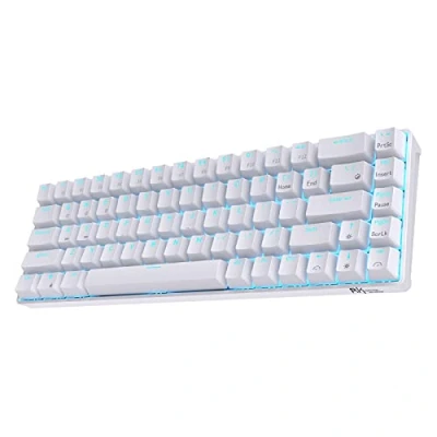 Immagine di Wireless Gaming Keyboard, 60% 68 Keys Compact Bluetooth Mechanical Keyboard with Red Switch And Stand Alone Arrow/Control Keys, Multi Device Switchable Connect