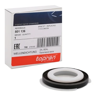 Immagine di TOPRAN 501 136 Paraolio Albero Motore Parte frontale PTFE (Politetrafluoretilene) BMW: X5, 5 Sedan, 3 Sedan