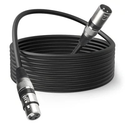 Immagine di wecan Cavo Xlr Bilanciato 5m Microfono 5 Metri, Dmx Luci Cannon mt Maschio Femmina 3 Pin Cables, Segnale Cavi Poli per a Teste Mobili o Par LED Microfoni