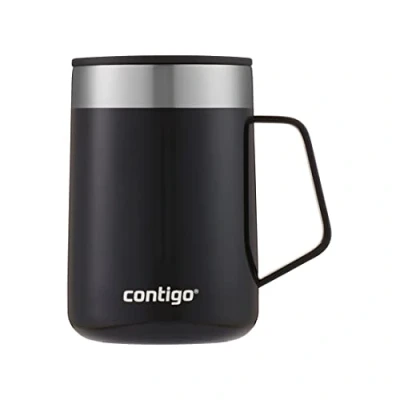 Immagine di Contigo Streeterville Desk Mug, Insulated Coffee Mug with Stainless Steel Handle, to Go Lid, Keeps And Tea Warm for up 5 Hours, Ideal Office &amp; Home, 410 ml