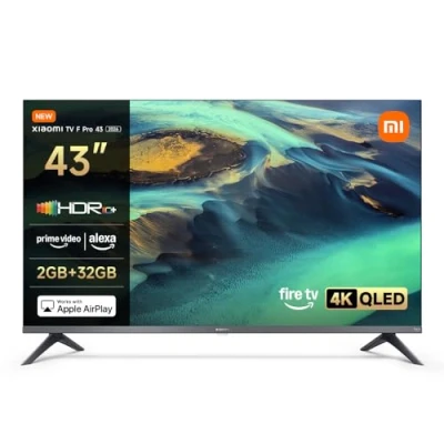 Immagine di Xiaomi TV F Pro 43 2026, Pollici (101 cm), QLED 4K UHD, Smart TV, Fire HDR10+, MEMC, Controllo vocale con Alexa, 2GB+32GB, Compatibile Apple AirPlay, TV+
