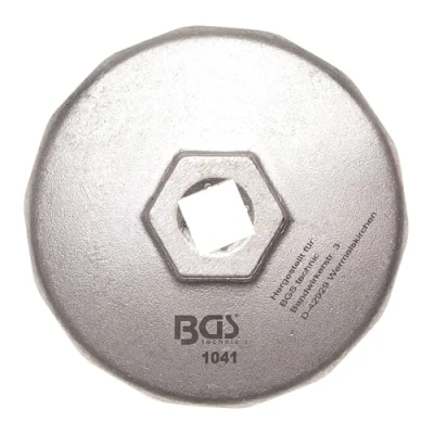 Immagine di Tappo filtro olio BGS 1041 in alluminio diecast, biesagonale 74 mm x 14