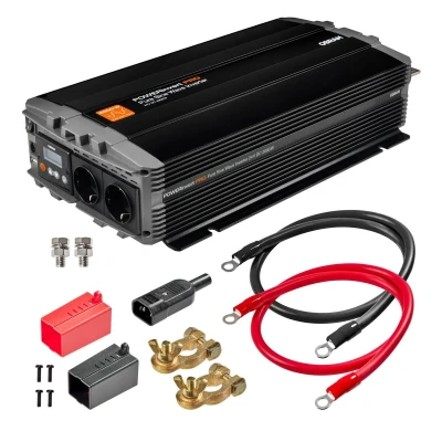 Immagine di OSRAM POWERinvert PRO Pure Sine Wave Inverter, Inverter a Onda sinusoidale Pura, 24V DC 2000W, OEINVPB20, per Esigenze di Alimentazione off Grid