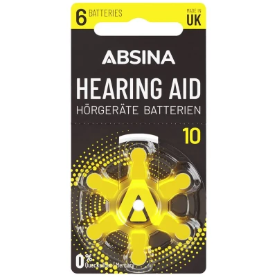 Immagine di Absina Batteria non ricaricabile per apparecchio acustico ZA 10 1.4 V 6 pz. Zinco aria PR70