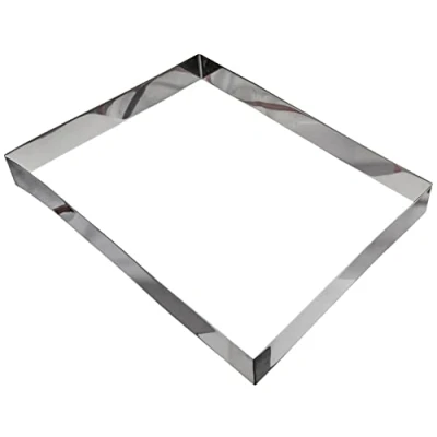 Immagine di Decora 40 x 30 H 4,5 CM 0063769 Rettangolo in Acciaio Inox 4.5 cm, Inossidabile, Argento