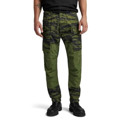 Immagine di G STAR Uomo 3D Regular Tapered Cargo Pants 2.0, Multicolore (shadow olive 2L tiger camo D24308 D386 G393), 31W / 30L