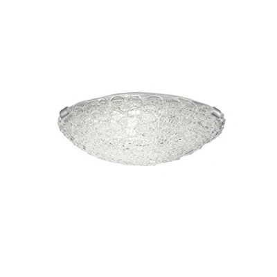 Immagine di Trio Leuchten 607800100 Plafoniera, in Acrilico Trasparente con Sostegni Nichel Opaco, 30 cm E27, 60 W, 10 x 10.5 centimeters