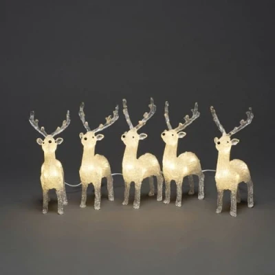 Immagine di Konstsmide 6288 103 figura acrilica ERP: F (A G) Renna Bianco caldo LED (monocolore) Trasparente