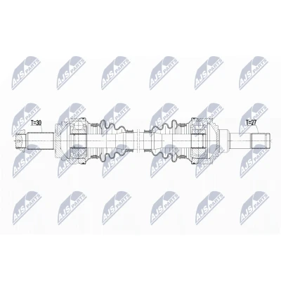 Immagine di NTY NPW BM 077 Albero motore / Semiasse Assale posteriore Dx 830 Trasmissione automatica