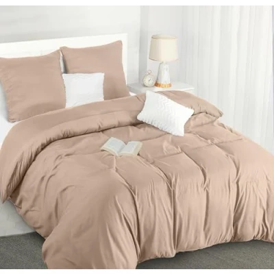 Immagine di Utopia Bedding Copripiumino 155x220 Microfibra 155x220cm + Federe 80x80cm (Beige)