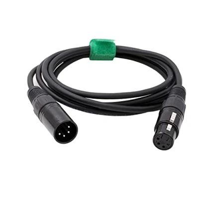 Immagine di HangTon XLR 4 pin maschio cavo di prolunga alimentazione a femmina 2 m per fotocamera Monitor Recorder Mixer