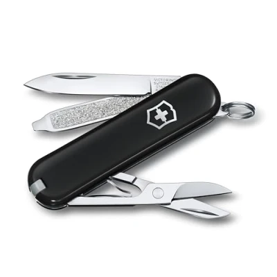 Immagine di Victorinox, Classic SD, Coltellino Svizzero, Originale, Multiuso, Campeggio, 7 Funzioni, Lama, piccola, Lima per unghie, Nero