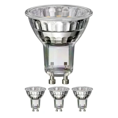 Immagine di ledscom.de 4 lampadine LED GU10, PAR16, bianco (4000 K), 2,1 W, 206lm, 118, specchio riflettente (argento)