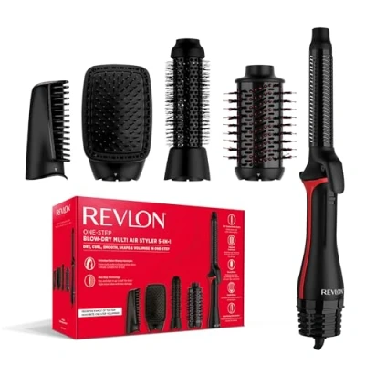 Immagine di REVLON One StepTM Blow Dry Multi Air Styler 5 in 1 (Accessori intercambiabili, arricciacapelli, volumizzante, styler, shape enhancer, concentratore) RVDR5370