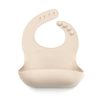 Immagine di Jané Bavaglino in Silicone, Arrotolabile, Impermeabile, Asciugatura Rapida, Regolabile 4 Misure, Senza BPA, Lavabile Lavastoviglie, Beige