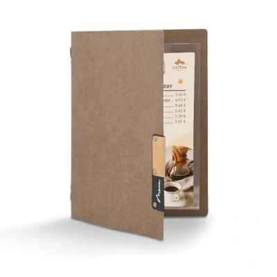 Immagine di SECURIT Porta Menù Marrone Impermeabile 24,9 x 17,5 cm