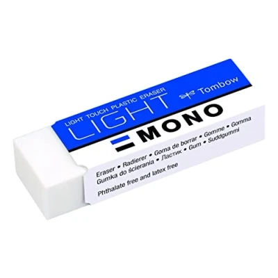 Immagine di Tombow PE LTS MONO light Gomma per cancellare carta delicata, 13 g, senza ftalati e lattice, Bianco