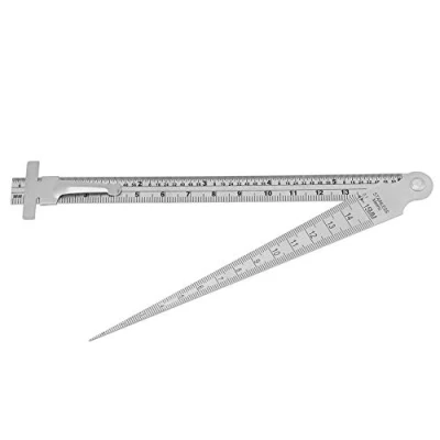 Immagine di Strumento di misurazione righello per conico con punta a spillo in acciaio inossidabile ad alta precisione e (0.1 15mm)